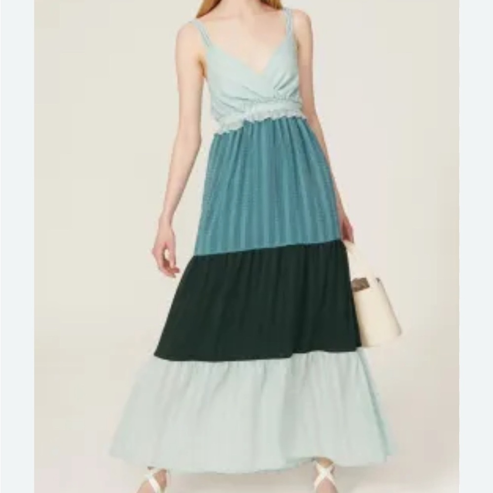Slate and Willow  Colorblock Maxi Dress size large preloved